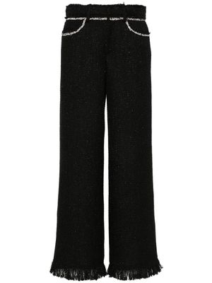 Giuseppe Di Morabito rhinestone-embellished bouclé trousers - Black