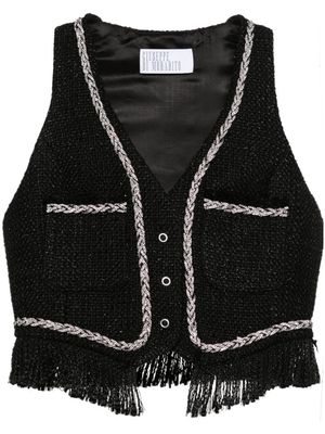 Giuseppe Di Morabito rhinestone-embellished bouclé vest - Black
