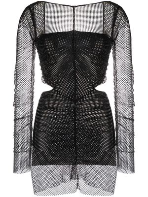 Giuseppe Di Morabito rhinestone-embellished cut-out minidress - Black