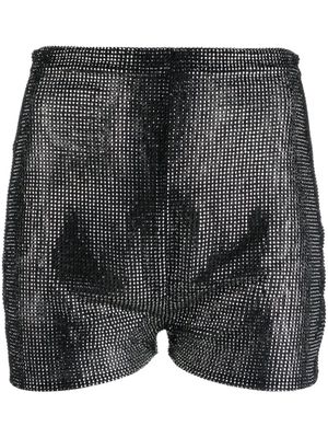 Giuseppe Di Morabito rhinestone-embellished high-waist shorts - Black