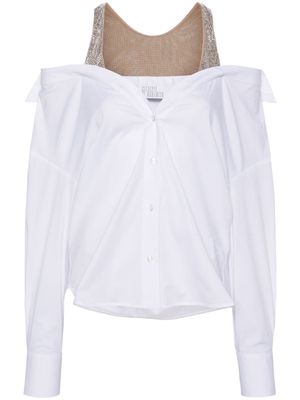 Giuseppe Di Morabito rhinestone-embellished shirt - White