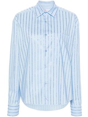 Giuseppe Di Morabito rhinestone-embellished striped shirt - Blue