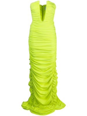 Giuseppe Di Morabito ruched strapless dress - Yellow