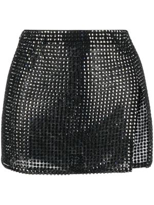 Giuseppe Di Morabito side-slit crystal-embellished miniskirt - Black