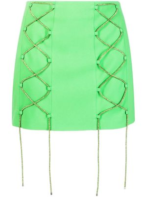Giuseppe Di Morabito strap-detail mini skirt - Green