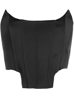Giuseppe Di Morabito strapless satin corset top - Black
