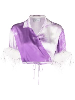 Giuseppe Di Morabito tie-dye-print wrap top - Purple