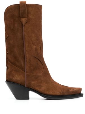 Giuseppe Zanotti 85mm pointed-toe cowboy boots - Brown