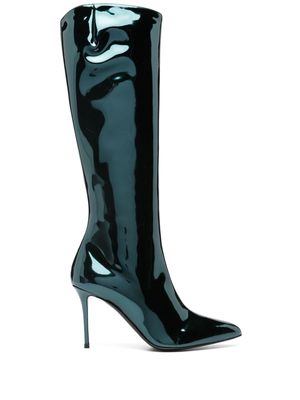 Giuseppe Zanotti 95mm pointed-toe leather boots - Green