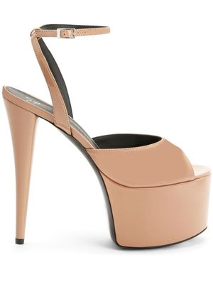 Giuseppe Zanotti Aida 150mm faux-leather sandals - Neutrals