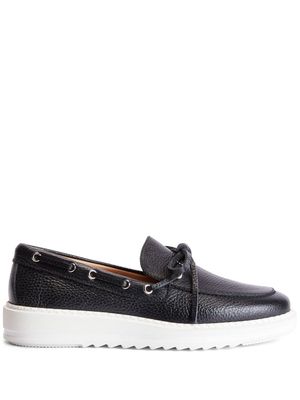 Giuseppe Zanotti Alfred grained-leather boat shoes - Black