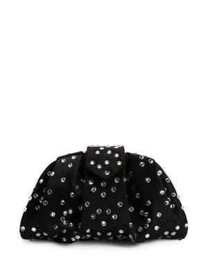 Giuseppe Zanotti Amande Precious rhinestone-embellished clutch bag - Black