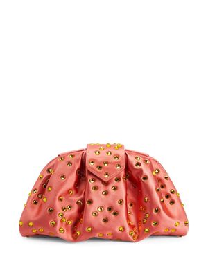 Giuseppe Zanotti Amande Precious rhinestone-embellished clutch bag - Orange