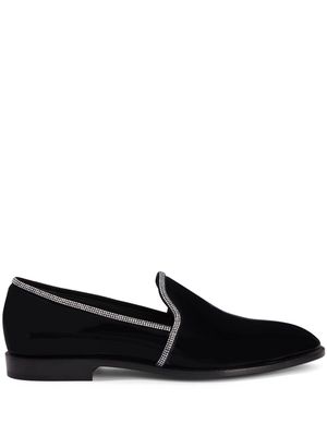 Giuseppe Zanotti Ariees crystal-embellished leather loafers - Black