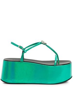 Giuseppe Zanotti Barnack 80mm platform sandals - GREEN