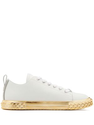 Giuseppe Zanotti Blabber metallic-rubber-sole sneakers - White