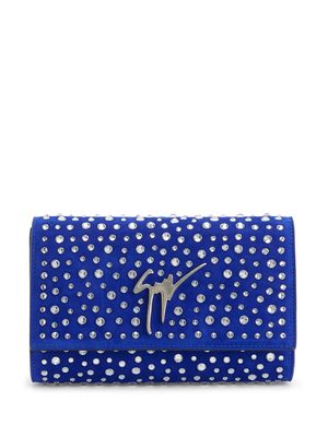 Giuseppe Zanotti Cleopatra crystal-embellished clutch bag - Blue