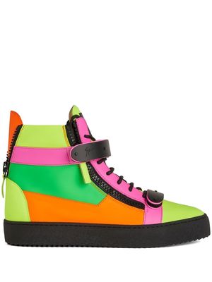 Giuseppe Zanotti Coby colour-block high-top sneakers - Multicolour