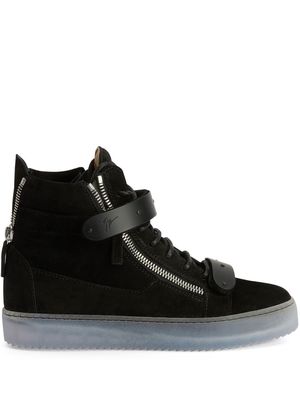 Giuseppe Zanotti Coby high-top suede trainer - Black