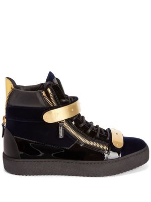 Giuseppe Zanotti Coby panelled leather sneakers - Blue