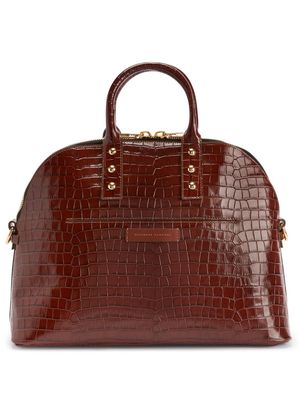 Giuseppe Zanotti embossed-crocodile leather tote bag - Brown