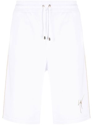 Giuseppe Zanotti embroidered-detail track shorts - White
