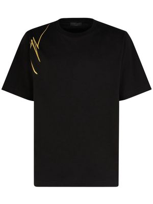 Giuseppe Zanotti embroidered-logo cotton T-Shirt - Black