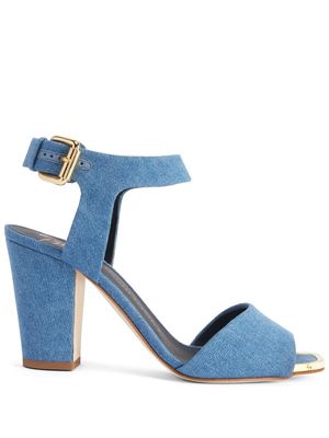 Giuseppe Zanotti Emmanuelle denim 80mm sandals - Blue
