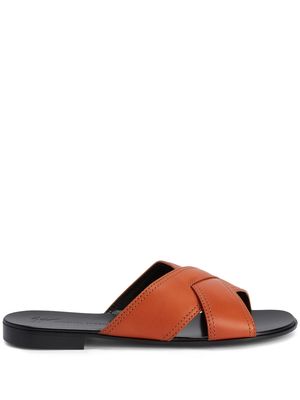 Giuseppe Zanotti Flavio crossed-leather sandals - Orange