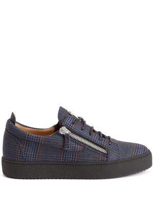 Giuseppe Zanotti Frankie check-pattern sneakers - Blue