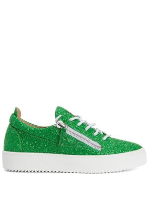 Giuseppe Zanotti Frankie glitter low-top sneakers - Green