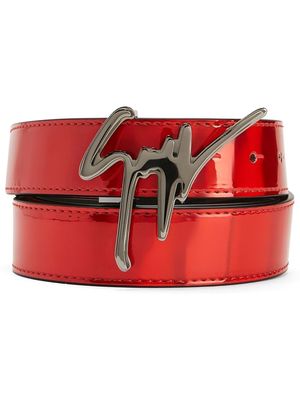 Giuseppe Zanotti Giuseppe logo-buckle belt - Red