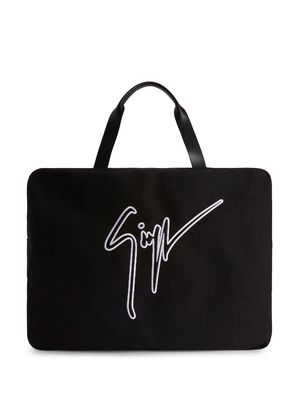 Giuseppe Zanotti GZ Weekend embroidered-logo tote bag - Black
