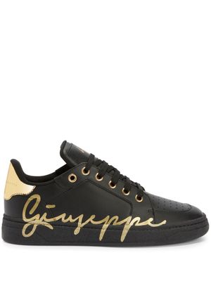 Giuseppe Zanotti Gz94 logo-print leather sneakers - Black
