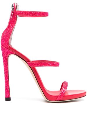 Giuseppe Zanotti Harmony glitter-detail heeled sandals - Pink