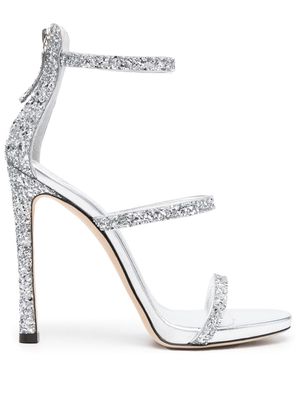Giuseppe Zanotti Harmony glitter-detail heeled sandals - Silver