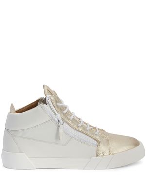 Giuseppe Zanotti high-top leather zip-up sneakers - MULTICOLOR