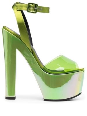 Giuseppe Zanotti holographic-effect 170mm sandals - Green