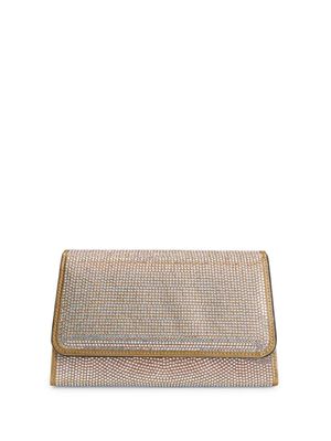Giuseppe Zanotti Idha rhinestone-embellished clutch bag - Brown