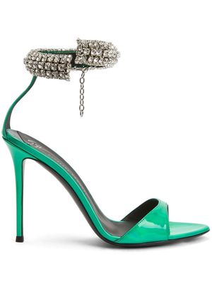 Giuseppe Zanotti Intriigo Bijoux 105mm sandals - Green