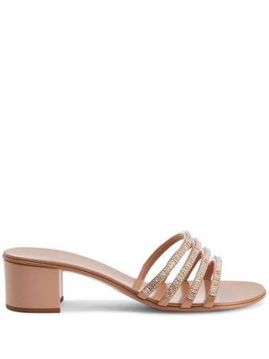 Giuseppe Zanotti Iride 40mm crystal-strap sandals - Pink
