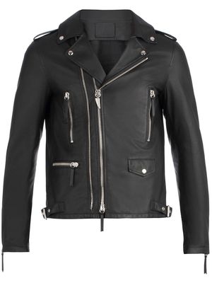 Giuseppe Zanotti Kian colour-block biker jacket - Black