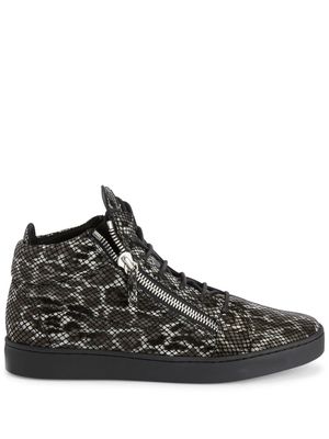 Giuseppe Zanotti Kriss leopard-print hi-top sneakers - Black