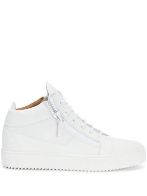 Giuseppe Zanotti Kriss side-zip leather sneakers - White