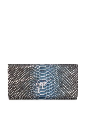 Giuseppe Zanotti leather-plaque foldover wallet - Blue
