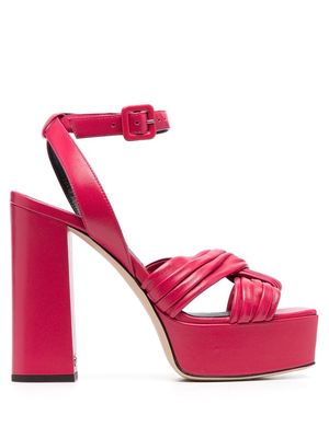 Giuseppe Zanotti leather platform sandals - Pink