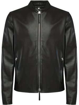 Giuseppe Zanotti leather zip-up jacket - Brown