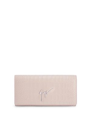 Giuseppe Zanotti logo-plaque leather wallet - Pink