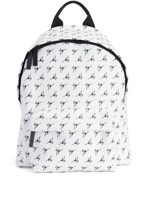 Giuseppe Zanotti logo-print backpack - White