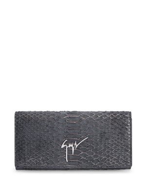 Giuseppe Zanotti logo-print leather wallet - Black